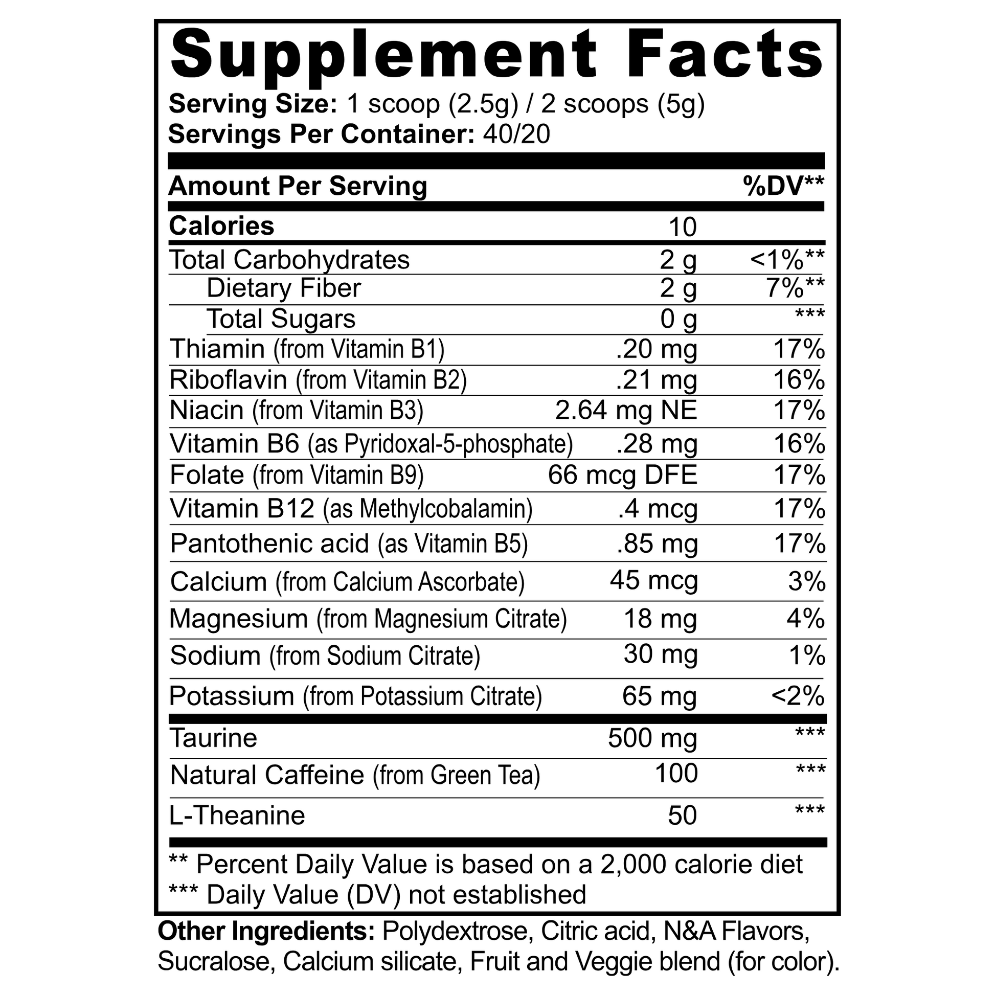 EUPHORIC ENERGY (Low-Stim) Fruit Punch